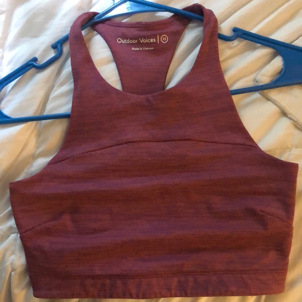 Outdoor voices size extra, small, pink undershirt